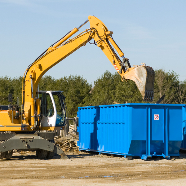 can i choose the location where the residential dumpster will be placed in Pere Marquette MI